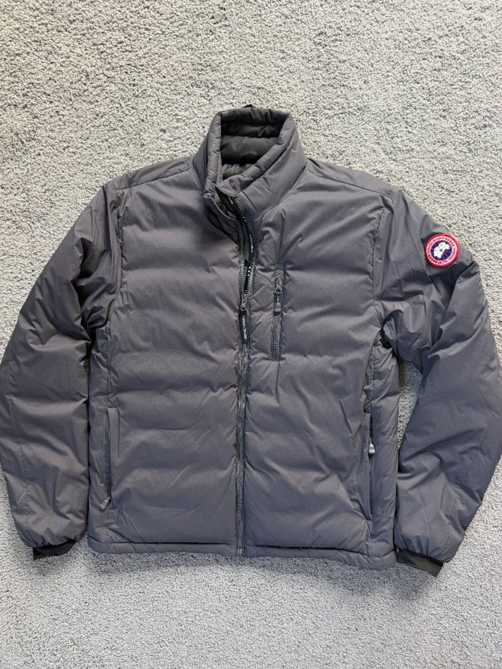 Canada Goose Men's Lodge Down Jacket Graphite Grey Medium Authentic - Packable